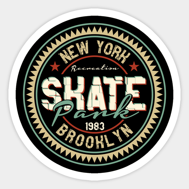 New York Skate Park Sticker by BrillianD